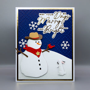 Country Snowman Etched Dies by Annie Williams