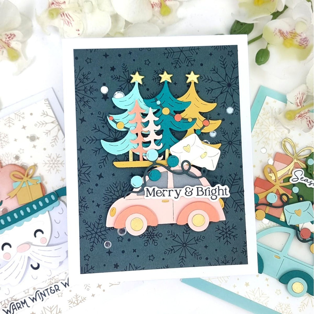 Yuletide Ride Etched Dies