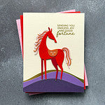 Good Fortune Horse Clear Stamp & Die Set