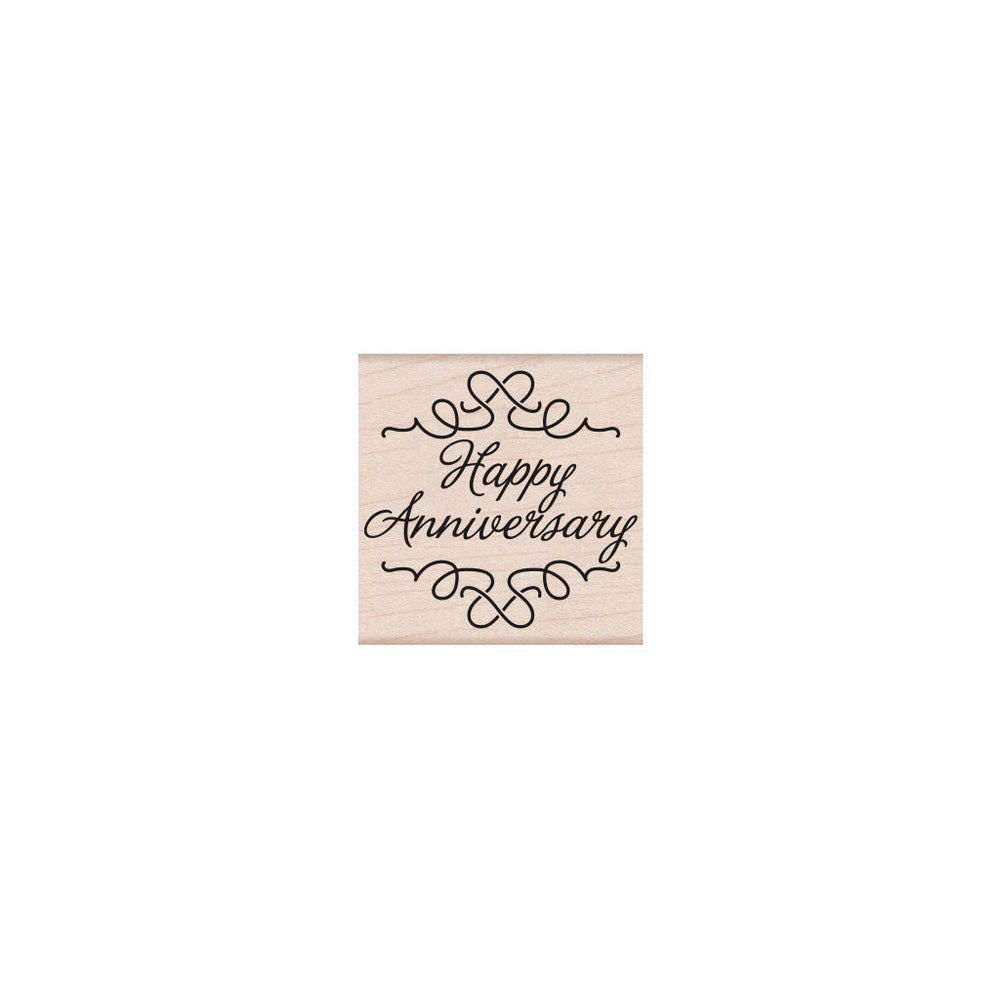 Happy Anniversary Woodblock Stamp