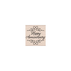 Happy Anniversary Woodblock Stamp