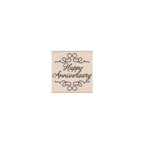 Happy Anniversary Woodblock Stamp