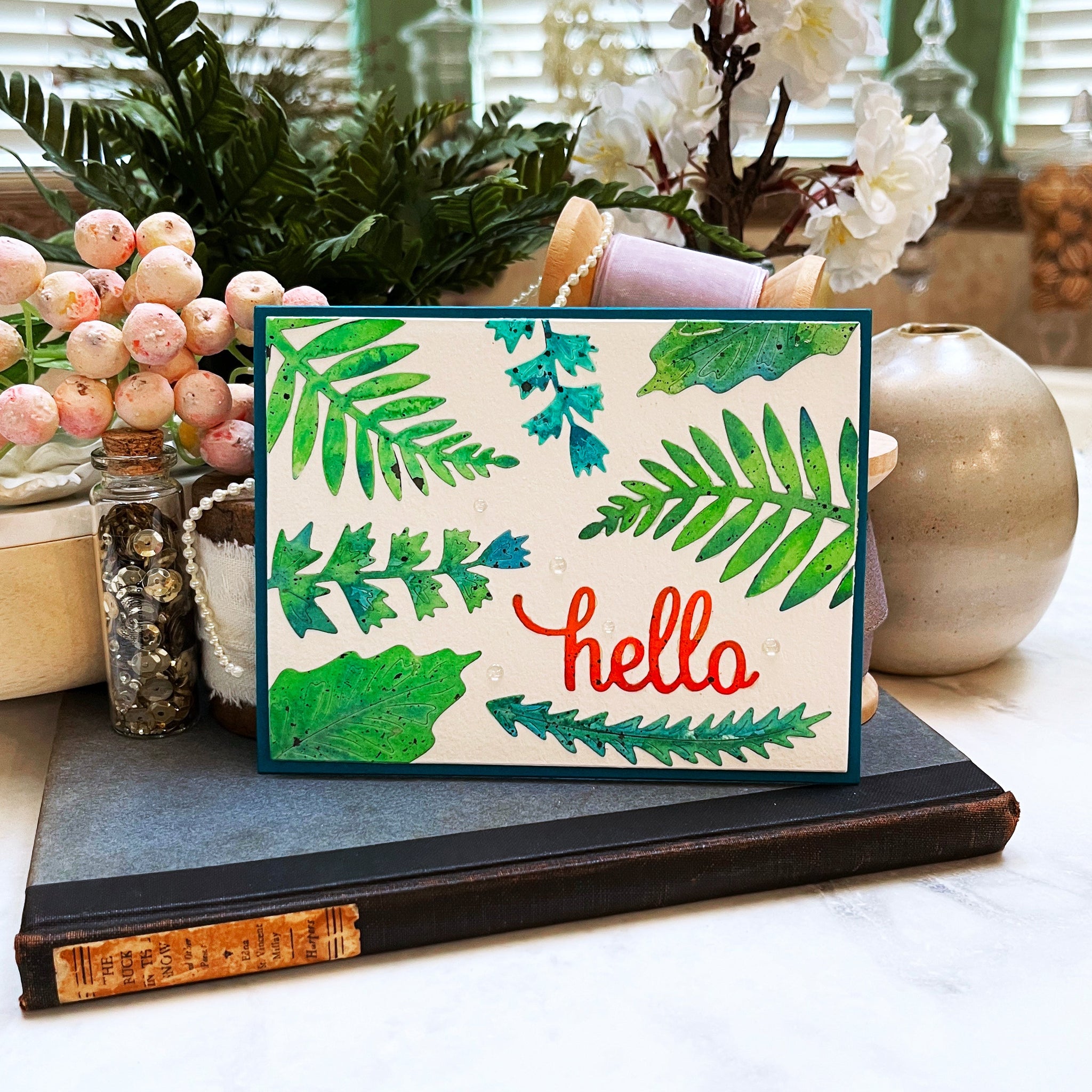 Hello Rainforest Leaves Die set of the Month -  April 2025