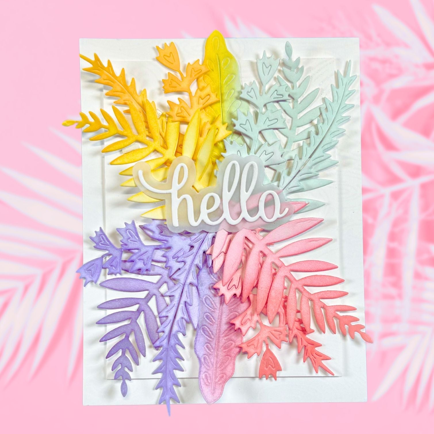 Hello Rainforest Leaves Die set of the Month -  April 2025