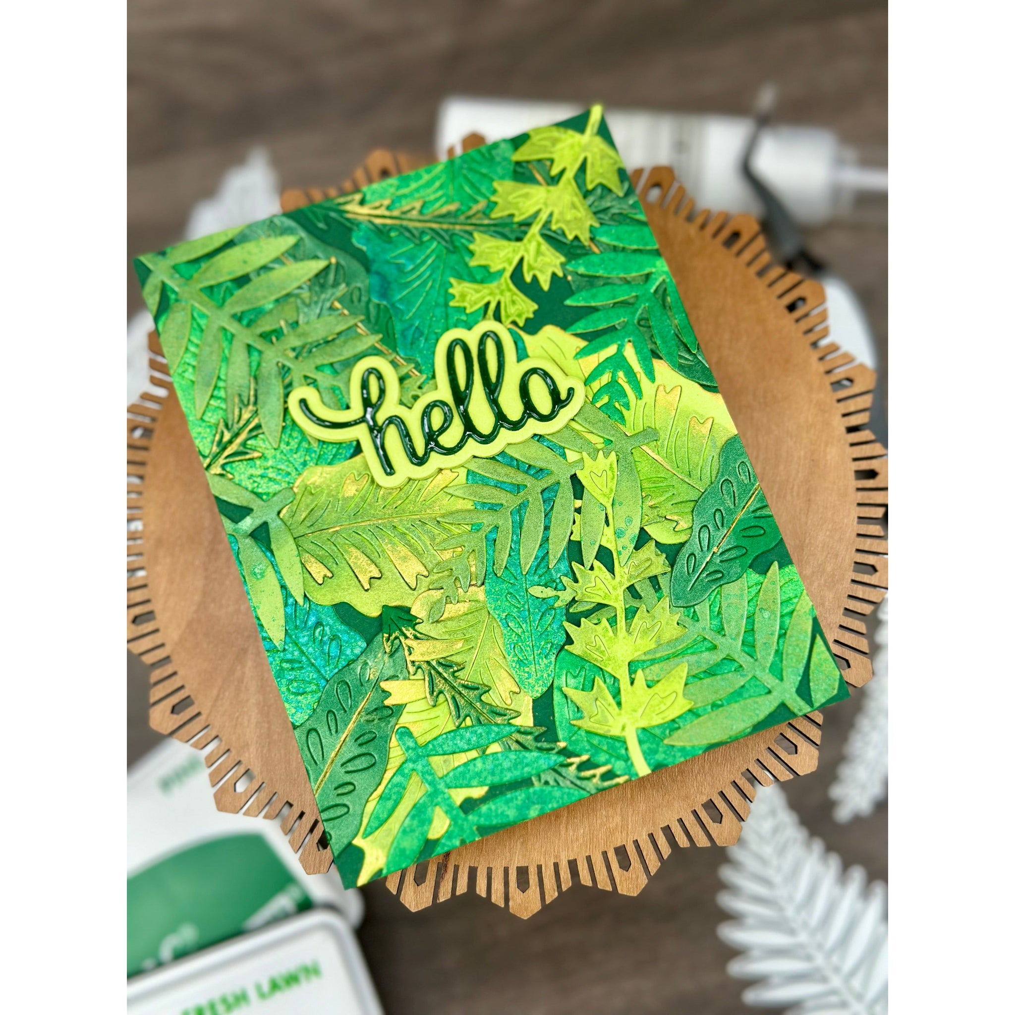 Hello Rainforest Leaves Die set of the Month -  April 2025