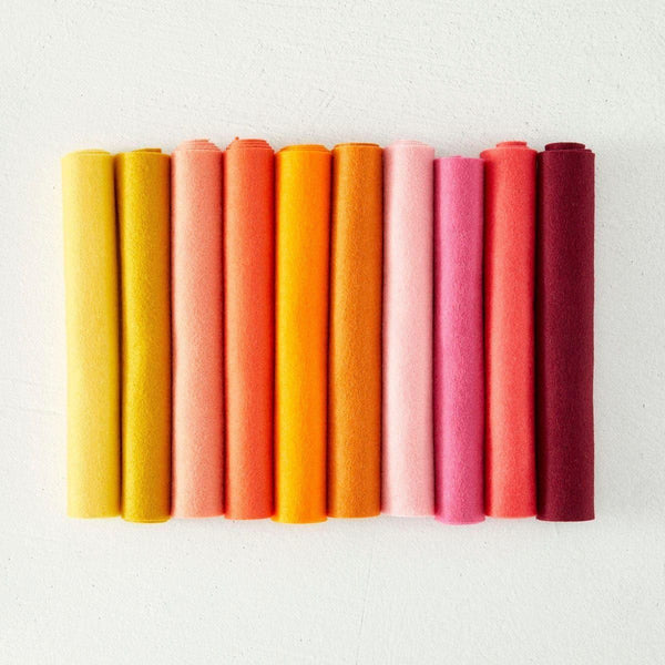Merino Wool Felt Sheets - Warm Collection