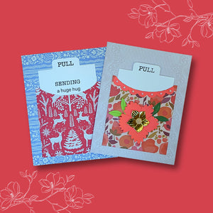 Tabbed In & Out Sentiments Clear Stamp & Die Set by Wendy Vecchi