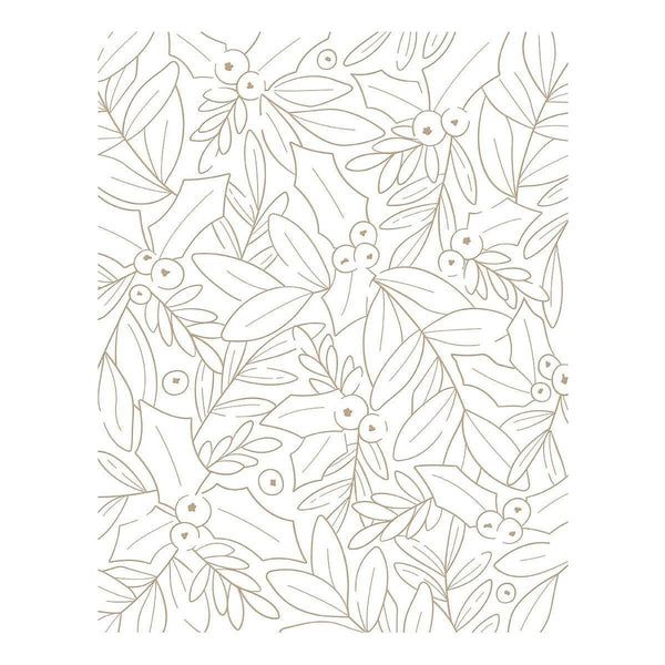 Glimmer Holly Background Hot Foil Plate from the De-Light-Ful Christmas Collection by Yana Smakula