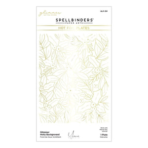 Glimmer Holly Background Hot Foil Plate from the De-Light-Ful Christmas Collection by Yana Smakula