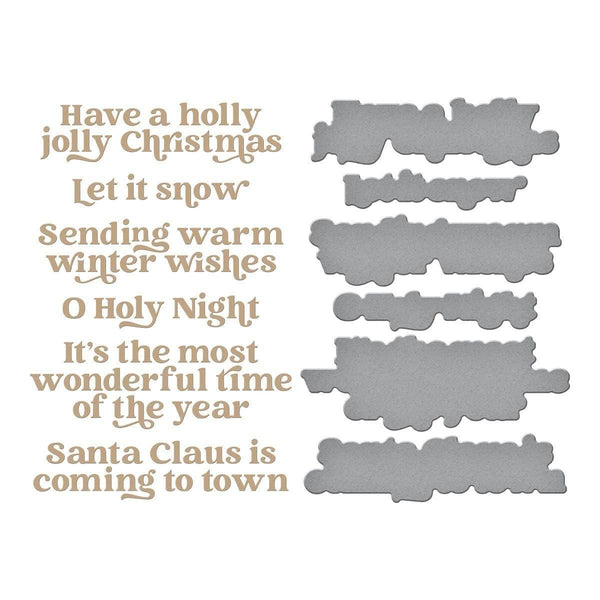 Wonderful Winter Sentiments Glimmer Hot Foil Plate & Die Set by Simon Hurley