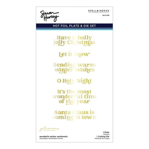 Wonderful Winter Sentiments Glimmer Hot Foil Plate & Die Set by Simon Hurley