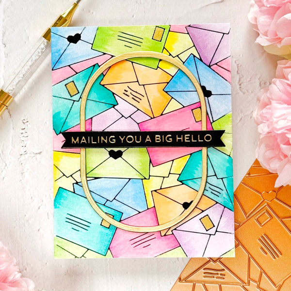 Scattered Letters -  Glimmer Hot Foil Kit of the Month (Plates & Die Only)