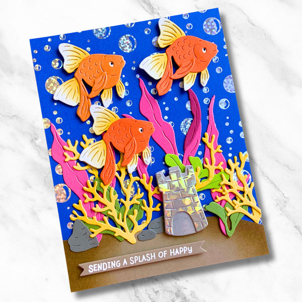 Beneath the Bubbles - Glimmer Hot Foil Kit of the Month (Plates & Die Only)