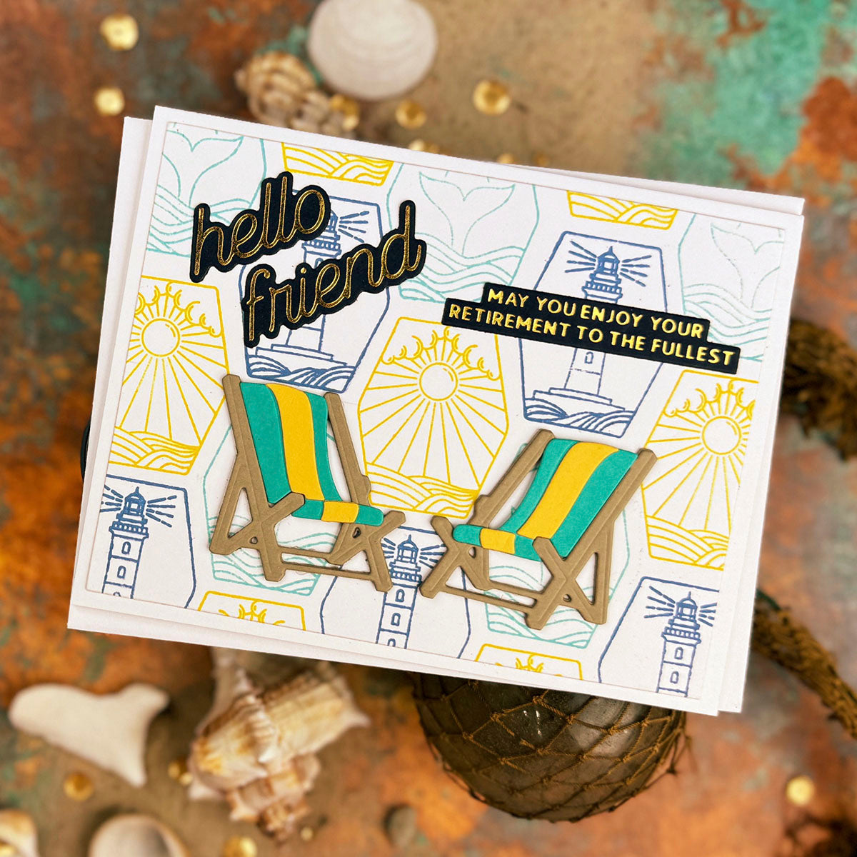 Summertime Sentiments - Glimmer Hot Foil Kit of the Month (Plates & Die Only)