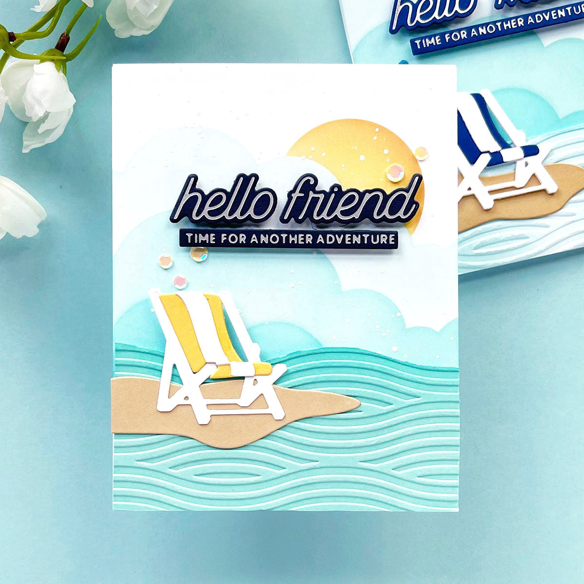 Summertime Sentiments - Glimmer Hot Foil Kit of the Month (Plates & Die Only)