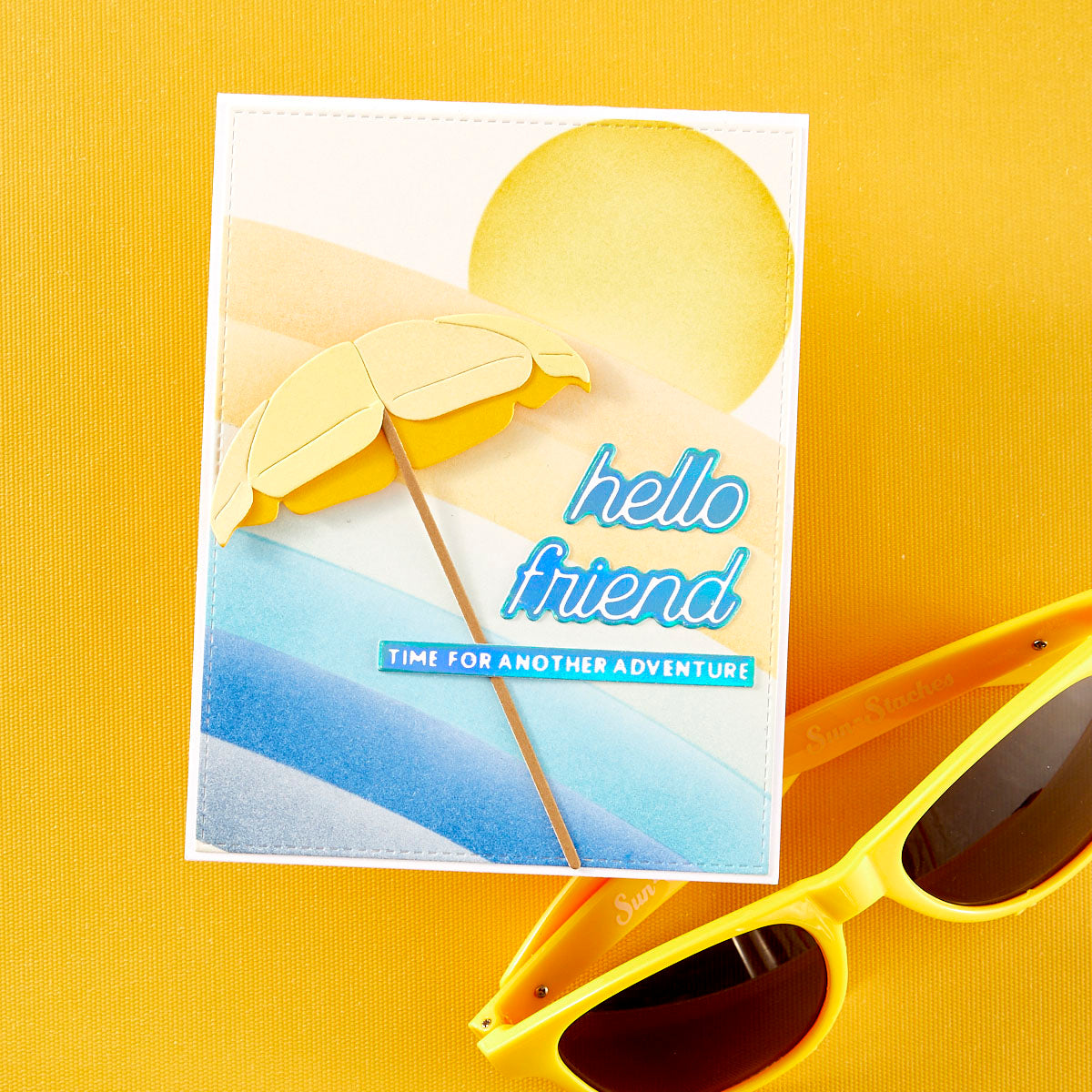 Summertime Sentiments - Glimmer Hot Foil Kit of the Month (Plates & Die Only)