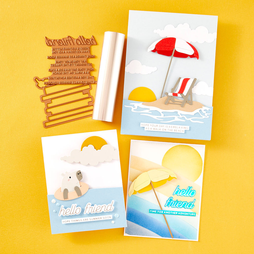 Summertime Sentiments - Glimmer Hot Foil Kit of the Month (Plates & Die Only)