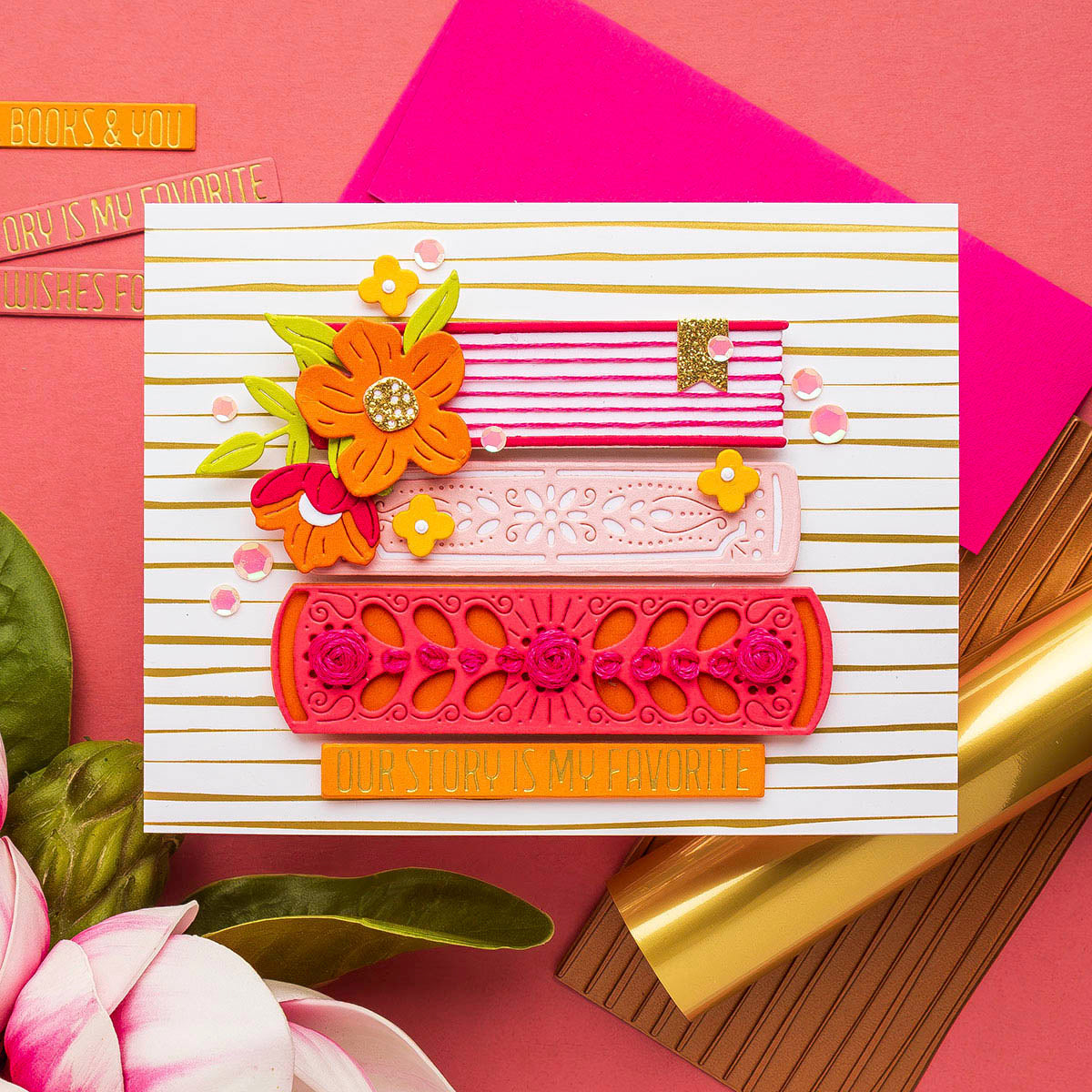 Sketched Lines - Glimmer Hot Foil Kit of the Month (Plates & Die Only)