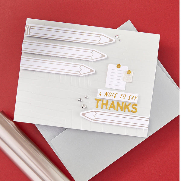 Scribbled A Note -  Glimmer Hot Foil Kit of the Month (Plates & Die Only)