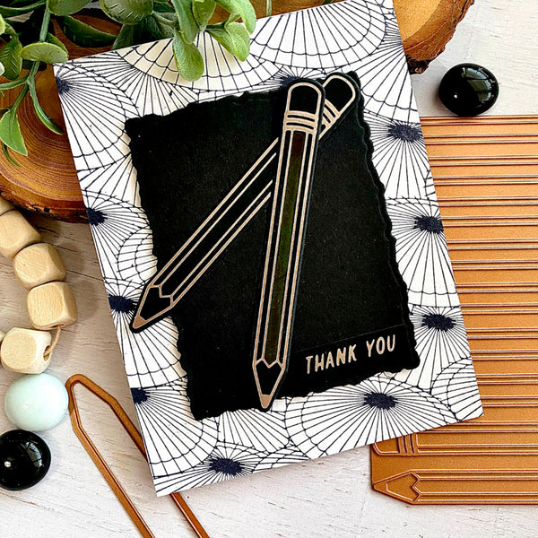 Scribbled A Note -  Glimmer Hot Foil Kit of the Month (Plates & Die Only)