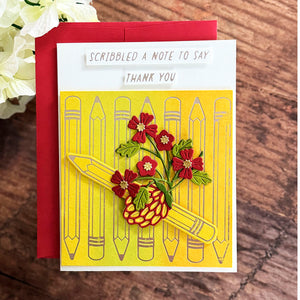 Scribbled A Note -  Glimmer Hot Foil Kit of the Month (Plates & Die Only)