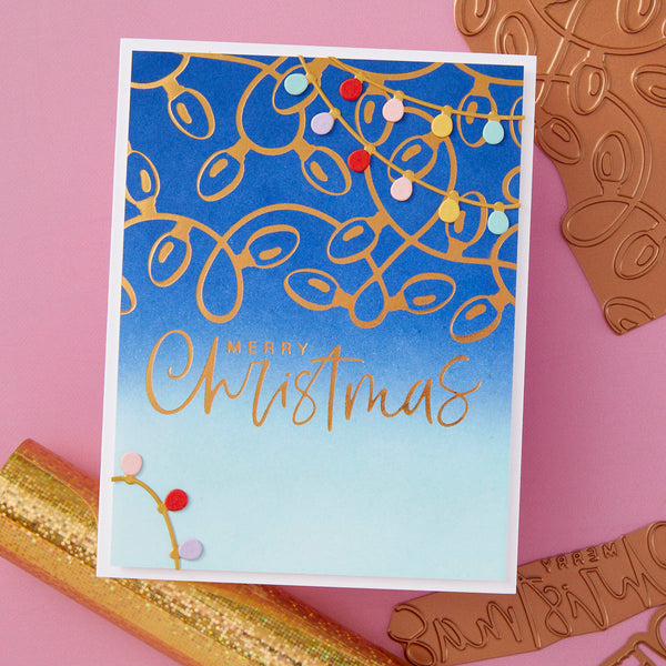 Festive Lights - Glimmer Hot Foil Kit of the Month (Plates & Die Only)