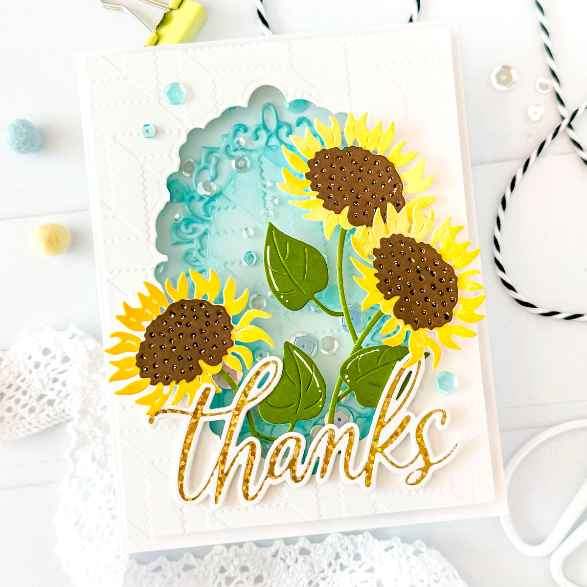 Friendly Thanks - Glimmer Hot Foil Kit of the Month (Plates & Die Only)