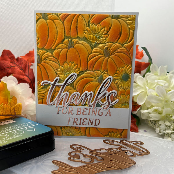 Friendly Thanks - Glimmer Hot Foil Kit of the Month (Plates & Die Only)