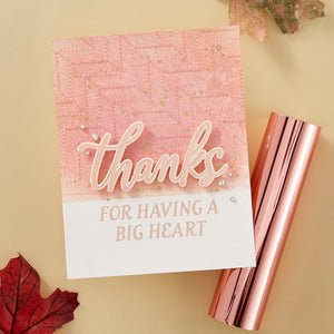 Friendly Thanks - Glimmer Hot Foil Kit of the Month (Plates & Die Only)