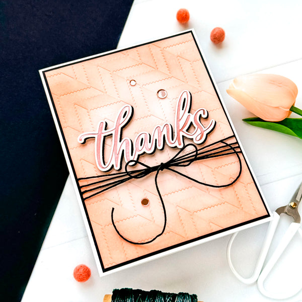 Friendly Thanks - Glimmer Hot Foil Kit of the Month (Plates & Die Only)