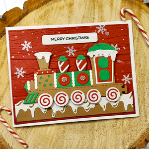 Gingerbread Train Etched Dies by Stamperia