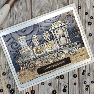 Gingerbread Train Etched Dies by Stamperia
