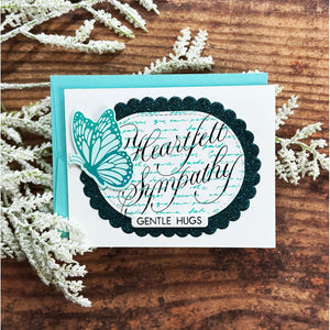Sending Smiles Sentiments Clear Stamp & Die Set by Lisa Horton