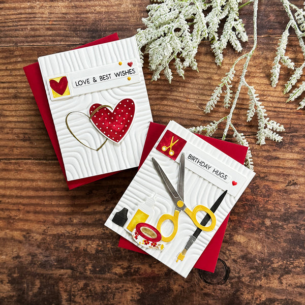 Sending Smiles Sentiments Clear Stamp & Die Set by Lisa Horton