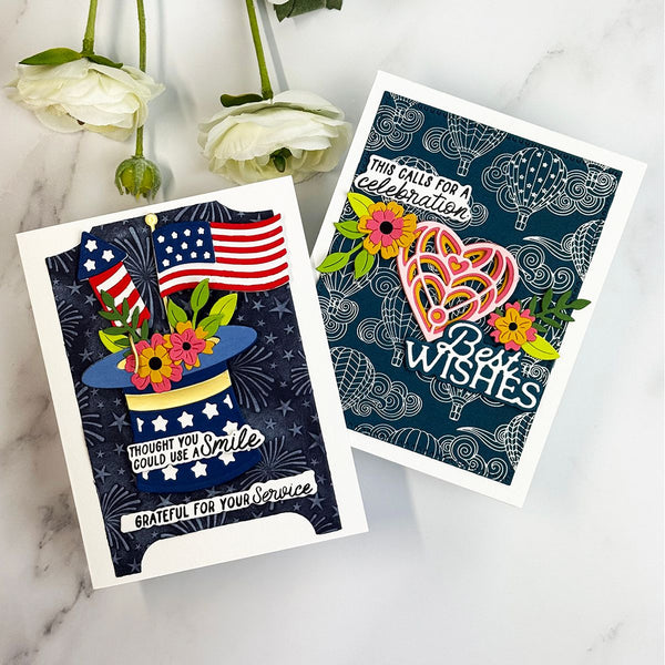Layered Best Wishes Etched Dies