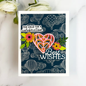 Layered Best Wishes Etched Dies
