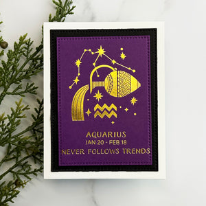 Block Print Aquarius Registration Press + Foil Plate