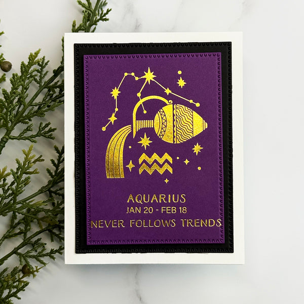 Block Print Aquarius Registration Press + Foil Plate