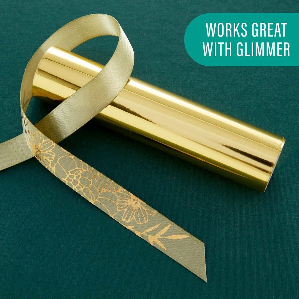 Vivant - Double Face Satin Green Gold Ribbon - 27 yards