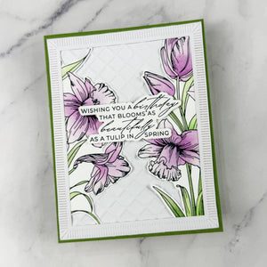 Bouquet of Hugs Sentiments Press + Foil Plate & Die Set by Yana Smakula