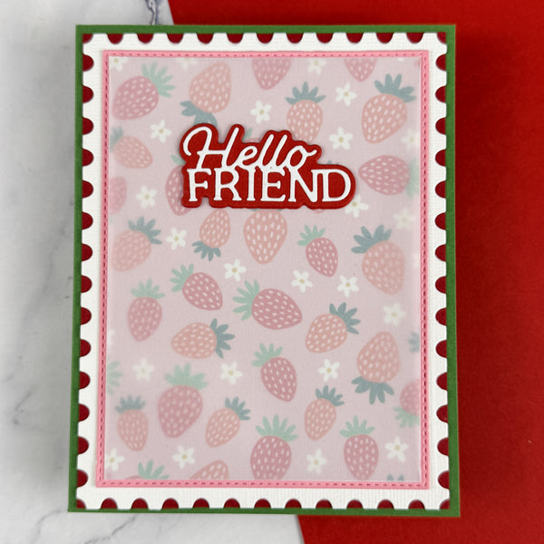 Layered Hello Friend Etched Dies