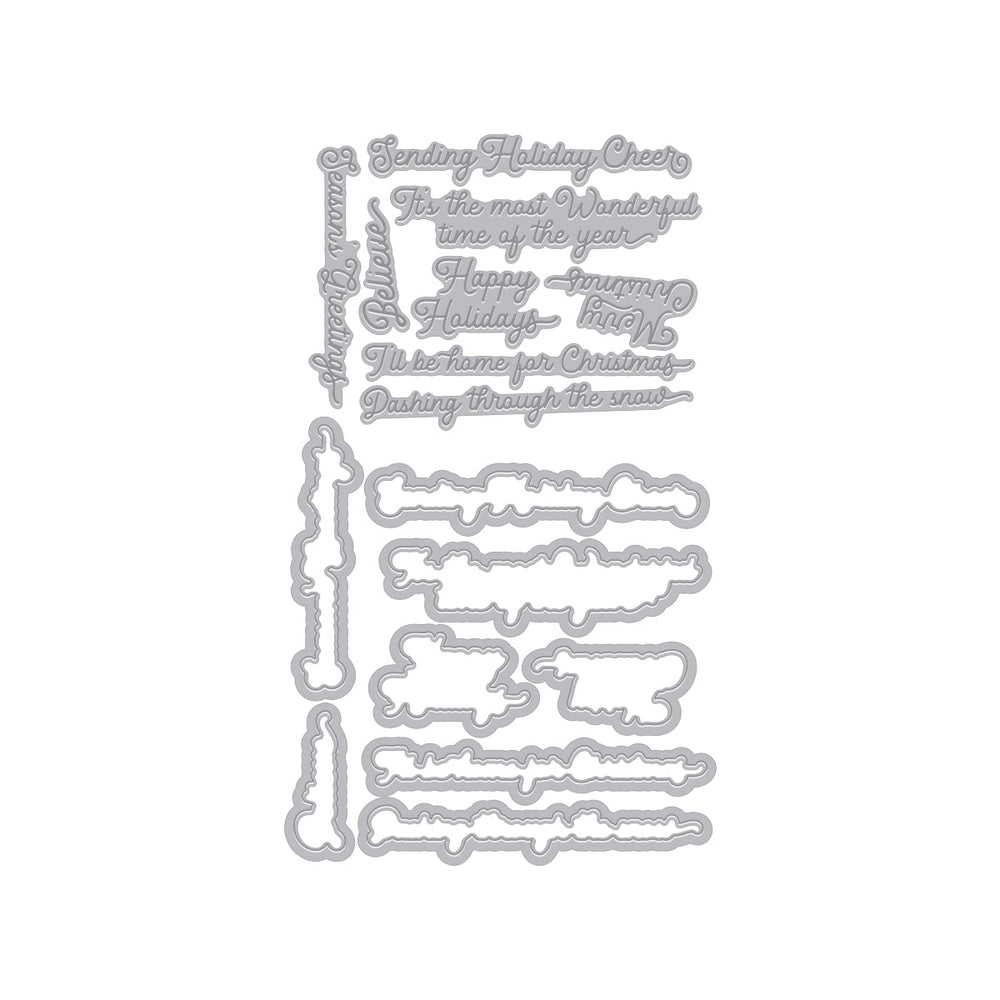 Hero Arts Winter Words Letterpress + Foil & Cut
