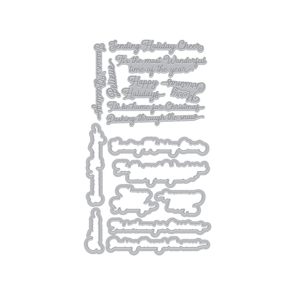 Hero Arts Winter Words Letterpress + Foil & Cut