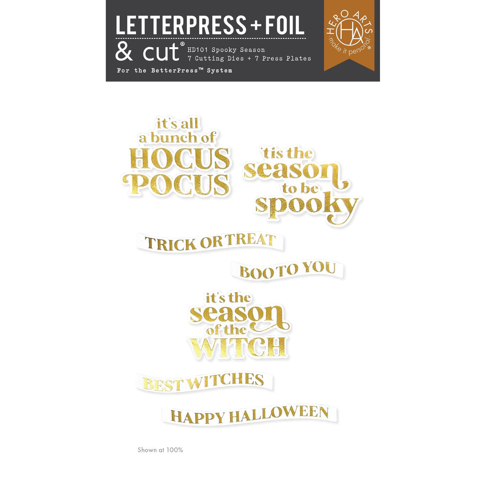 Spooky Season Letterpress + Foil & Die Set