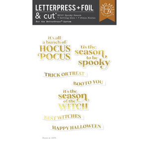 Spooky Season Letterpress + Foil & Die Set