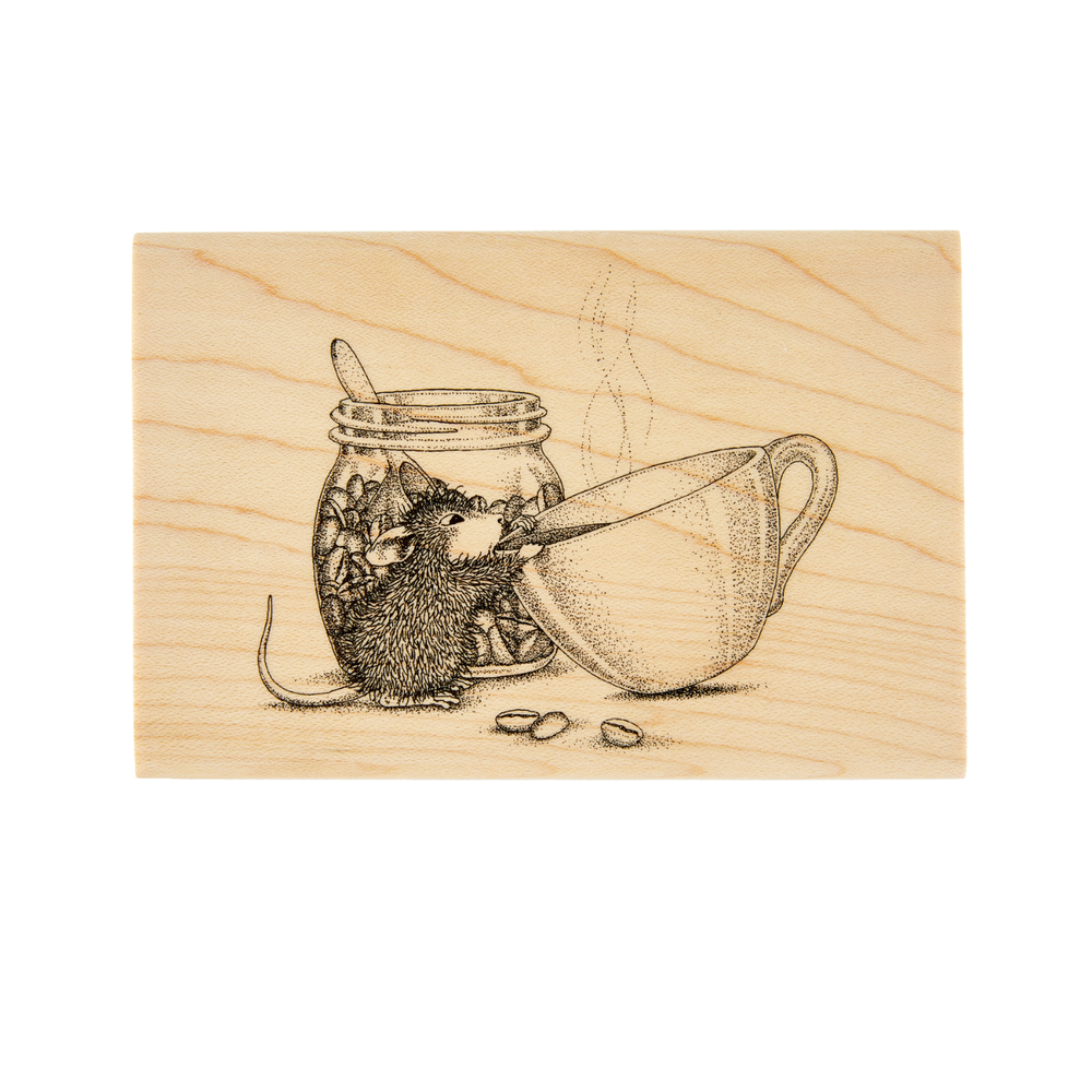 House-Mouse Brew-tiful Day Wood Mount Stamp