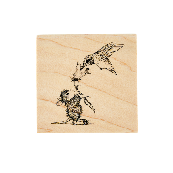 House-Mouse Sweet Nectar Wood Mount Stamp