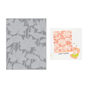 Lotus Field Letterpress + Foil Plate