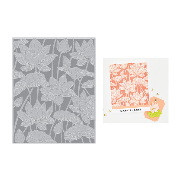 Lotus Field Letterpress + Foil Plate