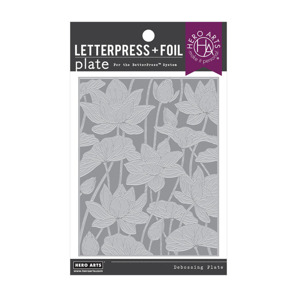 Lotus Field Letterpress + Foil Plate